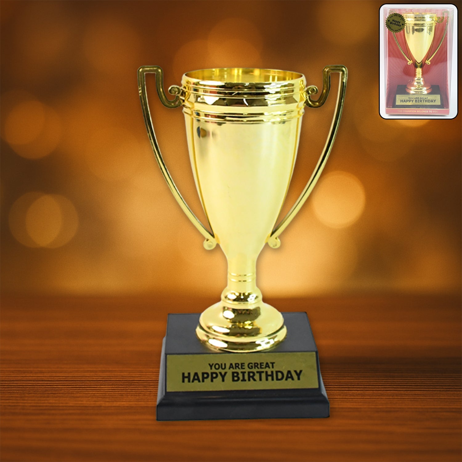 Birthday Hero Gold Trophy Birthday Hero Gold Trophy